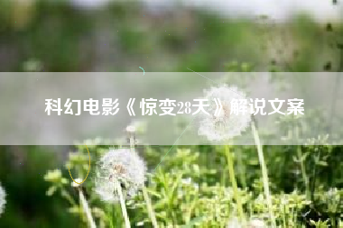 科幻电影《惊变28天》解说文案